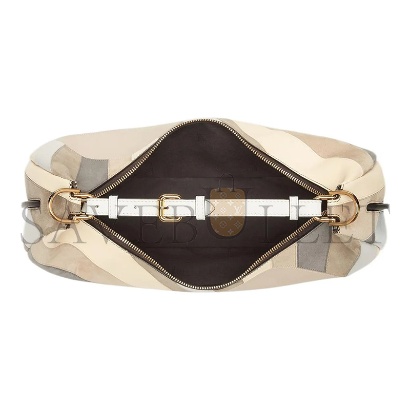 F**di F**digraphy bag striped leather and suede 8br799ajsqf1hnt (36*30*11m)